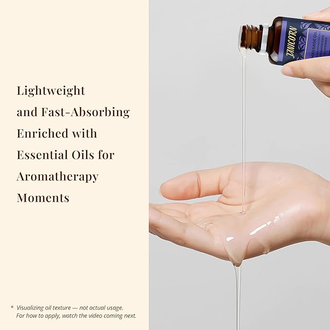 Frankincense & Lavender Botanical Massage Oil – Lightweight Face & Body Oil with Jojoba & Almond – Resin & Floral Aroma for Deep Massage, Fascia Release & Calming Rituals, 30ml (1.0 fl oz)-GlimoraGlow