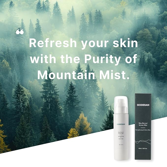 Skin Revival Serum Mist 1.35fl oz - Hydrating Facial Mist, Glowy Skin, Vegan, Sets Makeup, All Skin Type-GlimoraGlow