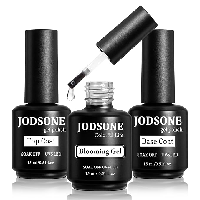 JODSONE 15 ML Blooming Gel Nail Polish Enrich Nail Life Base Coat Top Coat Solid Gel Manicure-GlimoraGlow