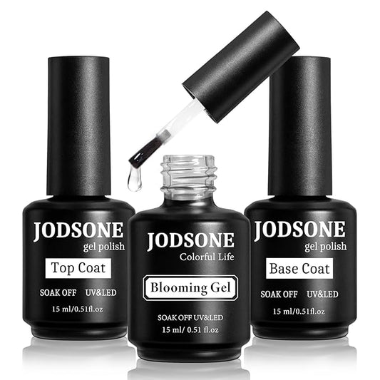 JODSONE 15 ML Blooming Gel Nail Polish Enrich Nail Life Base Coat Top Coat Solid Gel Manicure-GlimoraGlow