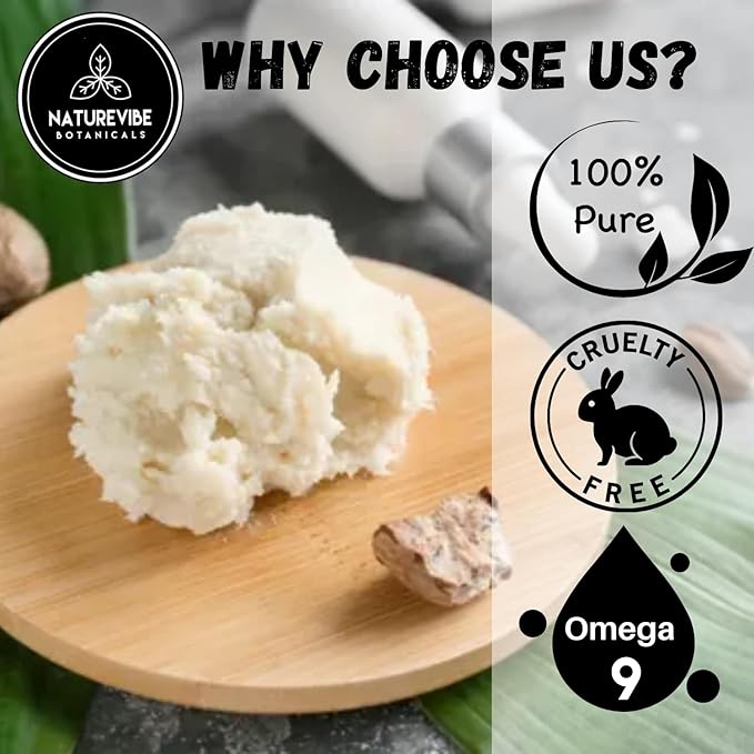 Naturevibe Botanicals Shea Nut Oil 32 Ounces | 100% Pure and Natural | Great for Skin Care and Hair Care-GlimoraGlow