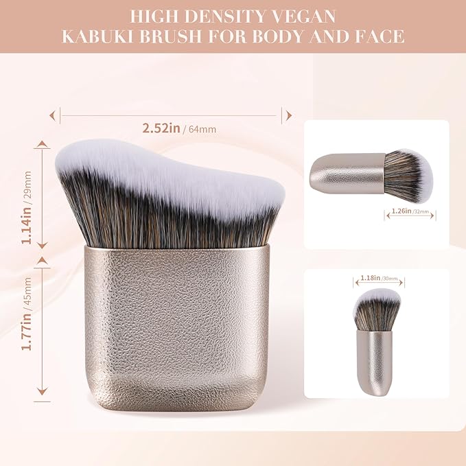 docolor Self Tanner Brush Body Makeup Brush for Flawless Face and Body Makeup, Sunless Tanner Blending Brush Body Brush for Self Tanner, Bronzer, Foundation, Vegan & Cruelty Free-GlimoraGlow