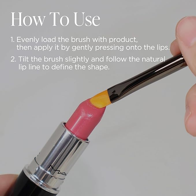 Piccasso 501 Lip Brush – Professional Lip Brush for Precise Lip Gloss & Lip Stain Application, Smooth Color Payoff & Defined Lip Lines, Synthetic Makeup Brush for Clean, Flawless Finish-GlimoraGlow