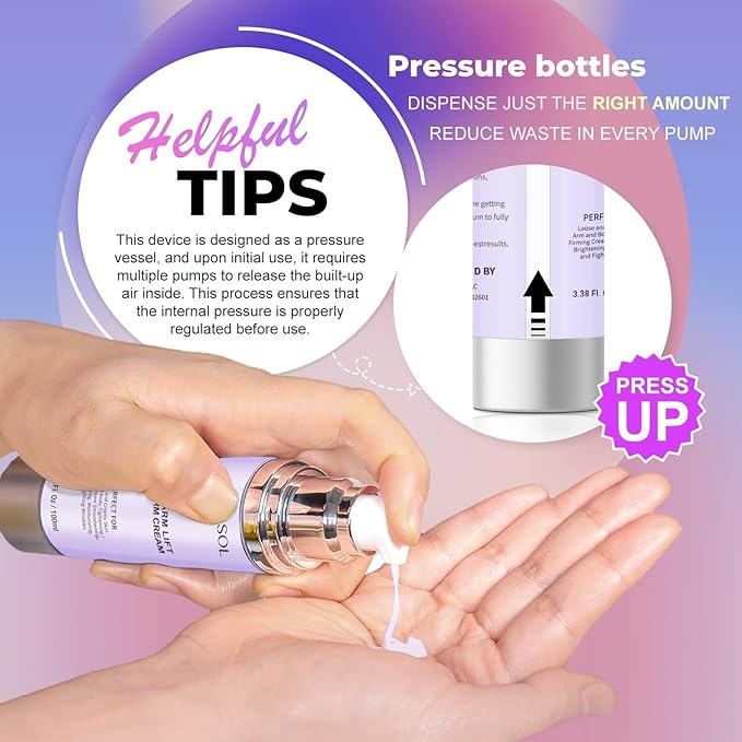 VASSOUL Lift and Firm Arm Cream : Skin Tightening Cream for Body - Firms Loose Skin, Reduces Cellulite on Arms, Thighs & Butt – 100ML-GlimoraGlow