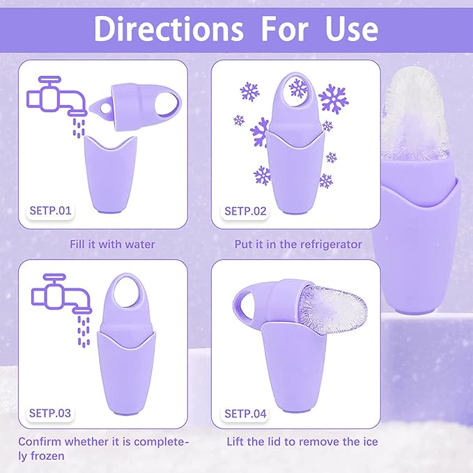 Ice Roller for Face and Eye, Ice face roller,Gua Sha Facial Tools, Facial ice roller, Skin Care Tools,Ice mold for face… (purple-eyes)-GlimoraGlow