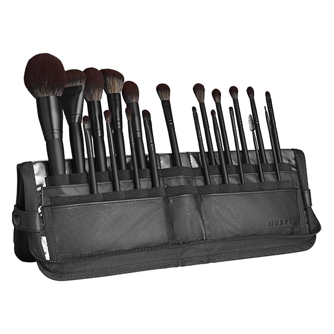 Morphe MUA Life Makeup Brushes - 20 Piece Makeup Brush Set of Eye and Face Brushes - Made with Synthetic Bristles and Includes Carrying Case (20 Count)-GlimoraGlow