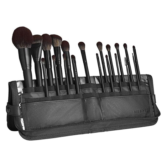 Morphe MUA Life Makeup Brushes - 20 Piece Makeup Brush Set of Eye and Face Brushes - Made with Synthetic Bristles and Includes Carrying Case (20 Count)-GlimoraGlow