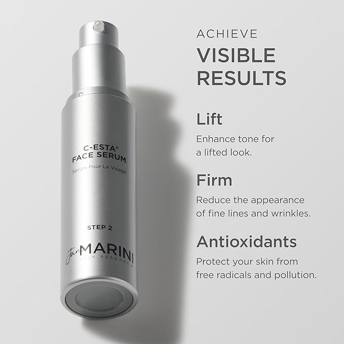 Jan Marini Skin Research C-ESTA Serum - Antioxidant-Rich Beauty Product for Dry, Oily & Normal/Combo Skin - Lifting & Firming Serum with Vitamin C - 1 fl oz-GlimoraGlow