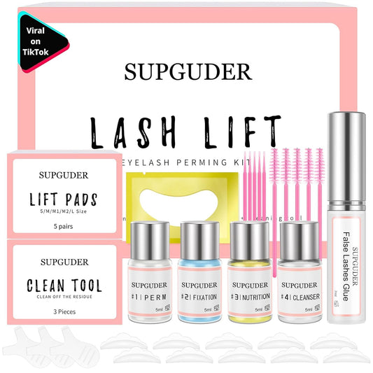 2025 Lash Lift kit Eyelash perm kit,SUPGUDER Professional Eyelash Curling Lash Extension Set,Lash Lifting Tools Suitable for Salon-GlimoraGlow