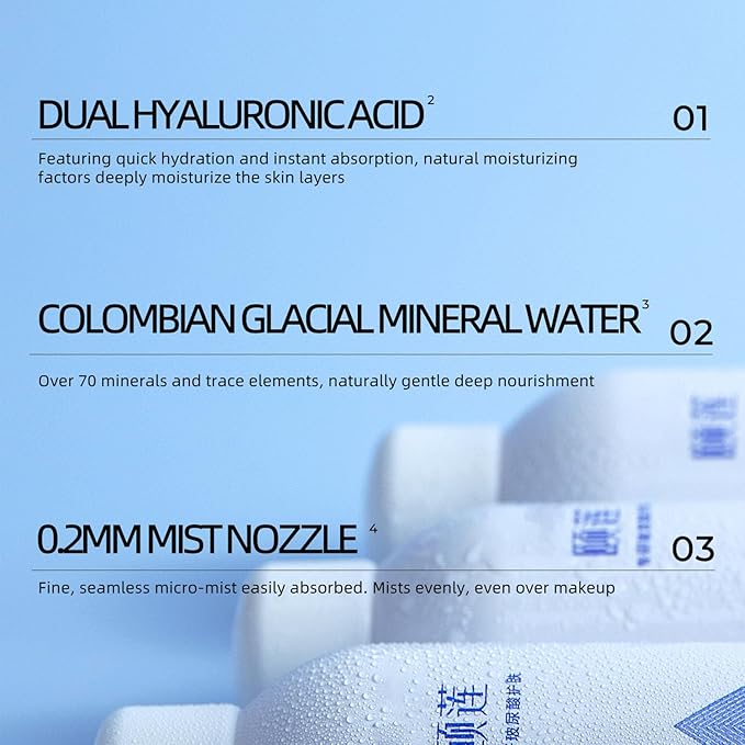 YILIAN Face Mist Natural Facial Spray with HA, Soothing and Calming Sensitive Skin, 10.14 fl. oz. 2 Packs-GlimoraGlow