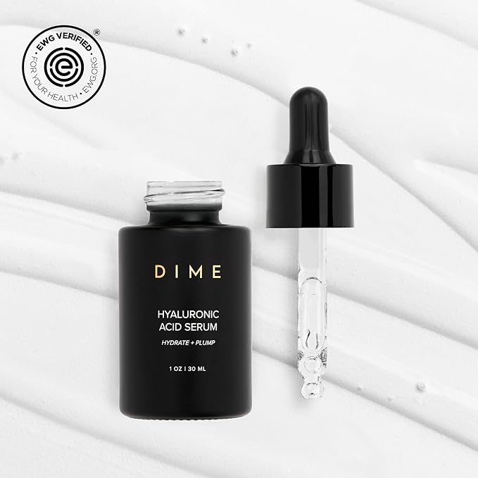 DIME Beauty Hyaluronic Acid Serum, Ultra Hydrating Face Serum with Pure Hyaluronic Acid, 1 oz / 30 ml-GlimoraGlow
