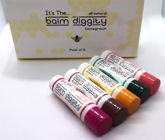 It's The Balm Diggity Beeswax All Natural, Moisturizing, And Nourishing Lip Balm, Made With Only 5 Ingredients, 1 tube, 0.15 ounces (5-PACK)-GlimoraGlow