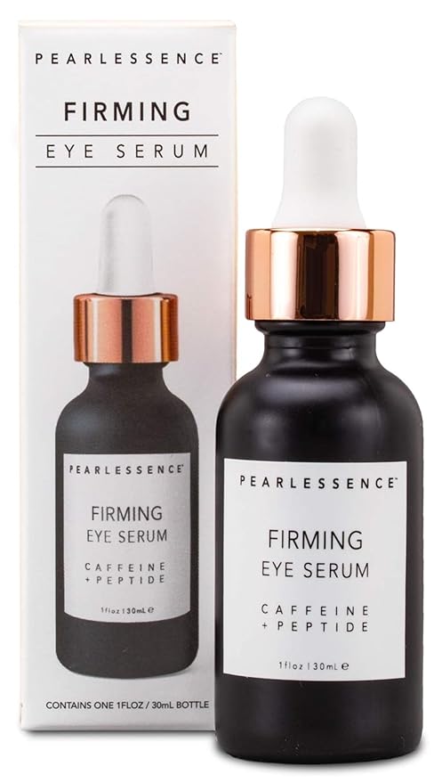 Pearlessence Firming Eye Serum with Caffeine + Peptide – Rejuvenates Puffy Eyes & Reduces Under Eye Bags | Made in USA & Cruelty Free (1oz)-GlimoraGlow