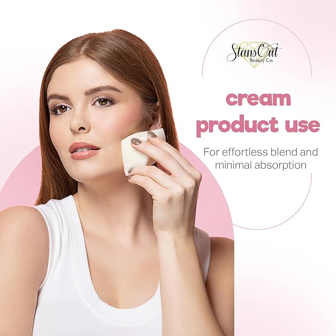 StansOut Memory Foam Makeup Sponge – No-Water-Needed Blender for Liquid, Cream & Powder Foundation – Airbrush Finish, Flawless Application-GlimoraGlow