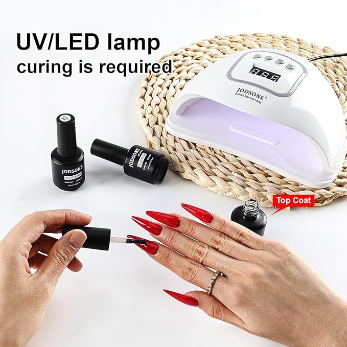 JODSONE 15ML Base Coat Top Coat and Builder Gel 3 PCS Gel Polish for Salon and Home Use-GlimoraGlow