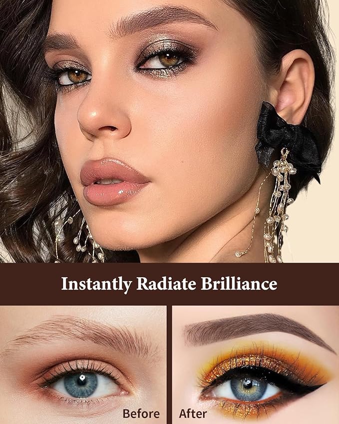 Eyebrow Brush, Dual-ended Angled Eyebrow Brush for Brows or Lashes D108 - Black-GlimoraGlow