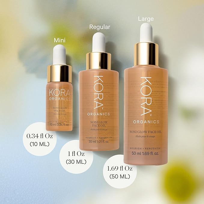 KORA Organics Noni Glow Hydrating Face Oil for Women with Rosehip, Gua Sha Oil, Certified Organic, Cruelty Free, 1.69 fl oz-GlimoraGlow