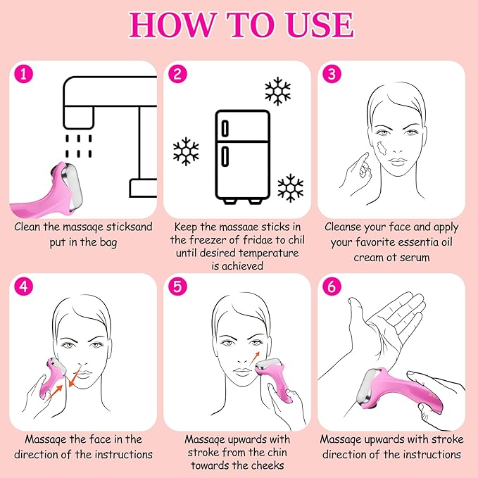 360° Rotating Ice Roller for Face-Stainless Steel Facial Massage Tool for Skin Tightening, Ice Face Roller -Wrinkle Reduction & Dark Circle Relief, Gift for Skincare Enthusiasts.-GlimoraGlow