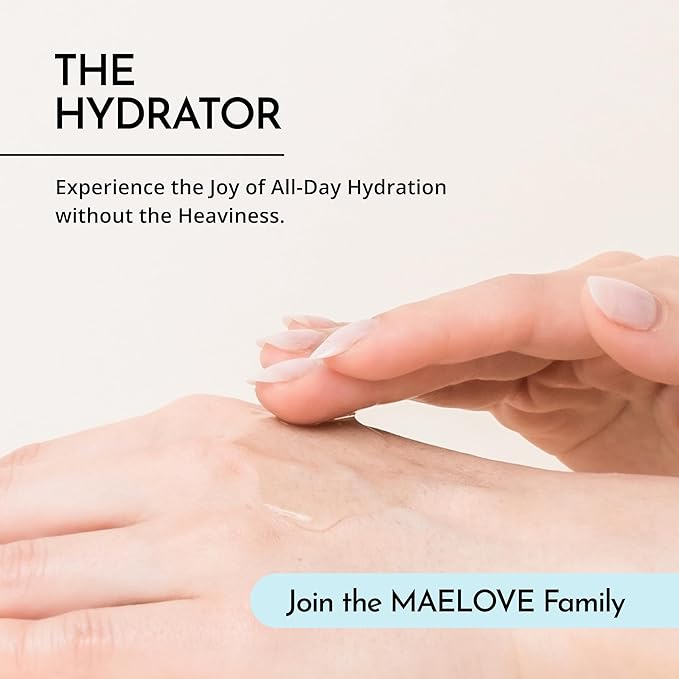 MAELOVE Hydrator Hyaluronic Acid B5 Serum with Resveratrol for Instantly Dewy Glow, Fills Fine Lines, Lightweight and Non Greasy, 1.0 fl oz-GlimoraGlow
