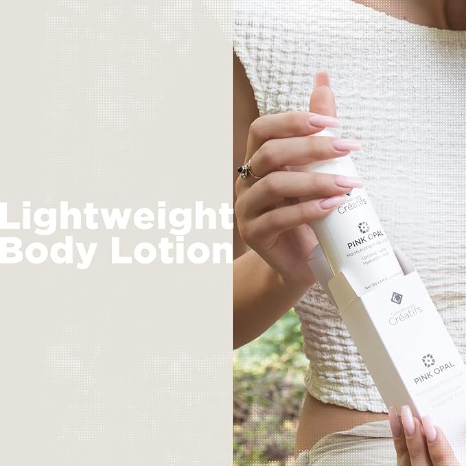 Pink Opal Moisturizing Body Lotion with Coconut Butter and Hyaluronic Acid, 3.4 fl. oz.-GlimoraGlow