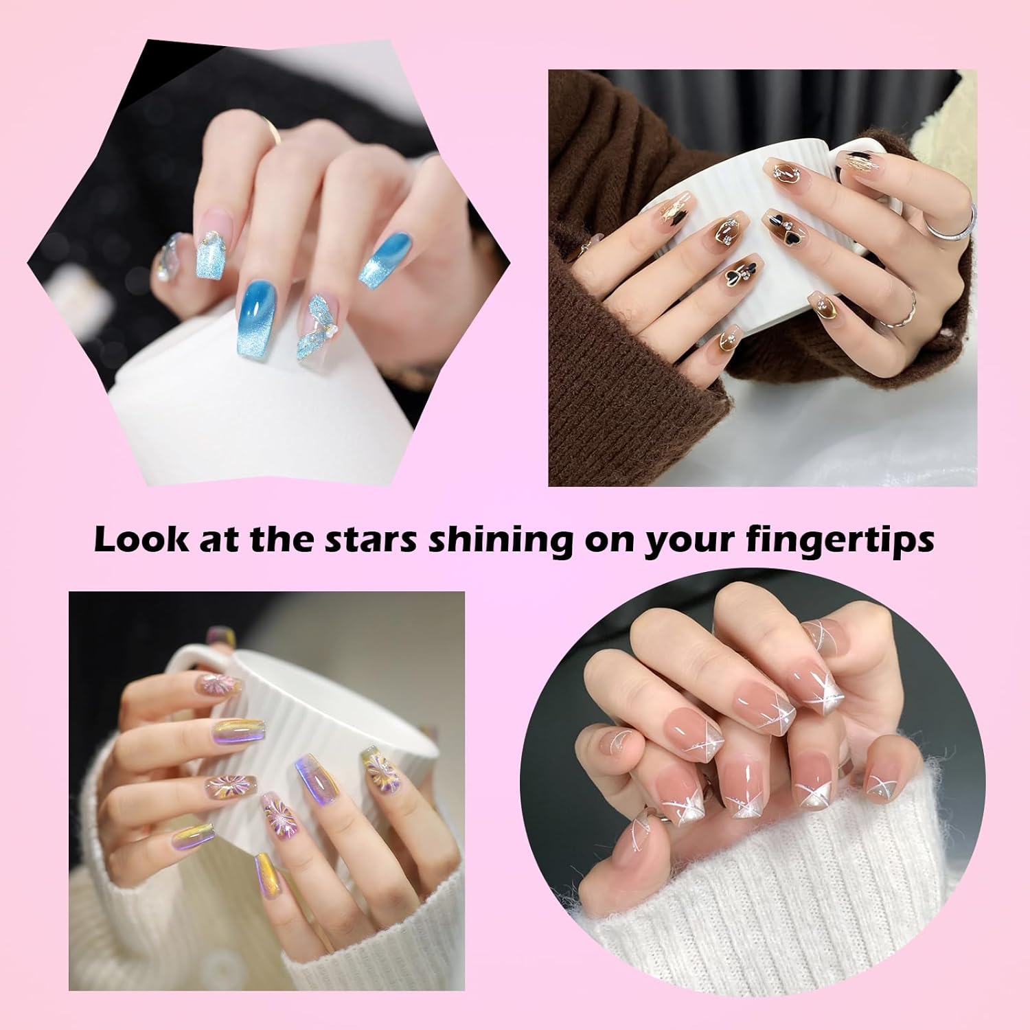 20Pcs Nail Art Brushes Tool Set, Nail Art Double-End Tools, Nail Liner Brushes, Silicone Pen Dotting Pen Tools Nail Art Kit for Home Nail Art DIY Salon Use-Pink-GlimoraGlow