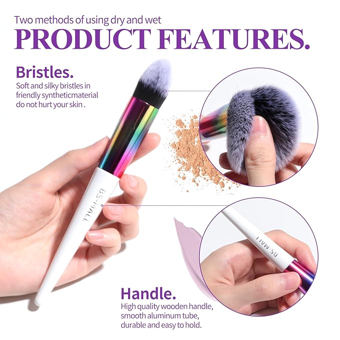 BS-MALL Makeup Brushes Makeup Tools Kit Premium Synthetic Powder Foundation Contour Concealers Lip Brushes Set 18 Pcs-GlimoraGlow