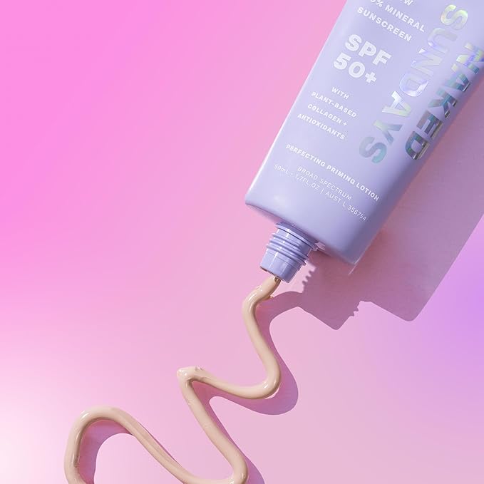 Naked Sundays SPF 50 Daily Facial Moisturizer, All-in-one Mineral Sunscreen, Face Lotion, Makeup Primer with Broad Spectrum UVA/UVB + Zinc Oxide, 50ml-GlimoraGlow