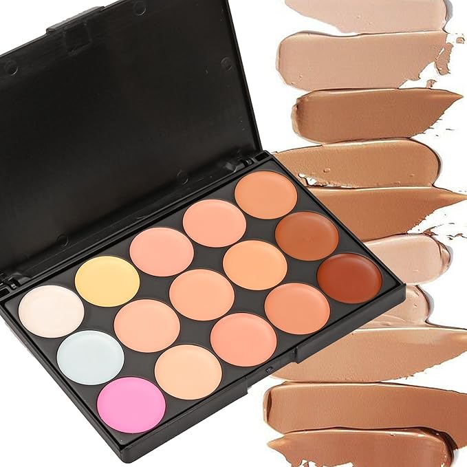 15 Colour Makeup Contour Palette Cream Kit, with 11 Pcs Complete Function Makeup Brushes Set and Storage Bag, Highlighting Light, Medium to Dark, Vegan & Cruelty Free-GlimoraGlow