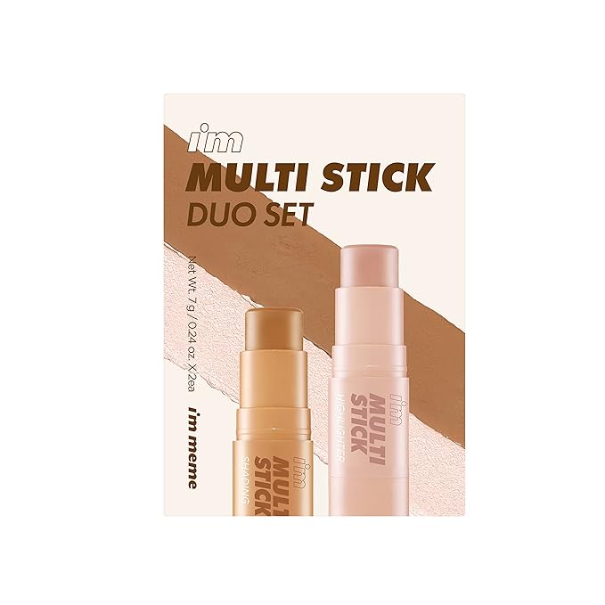 I'M MEME I'm Multi Stick Duo | Shading and Highligthing Stick for Face | Easy Blending Matte Finish Formula Suitable for Beginners-GlimoraGlow