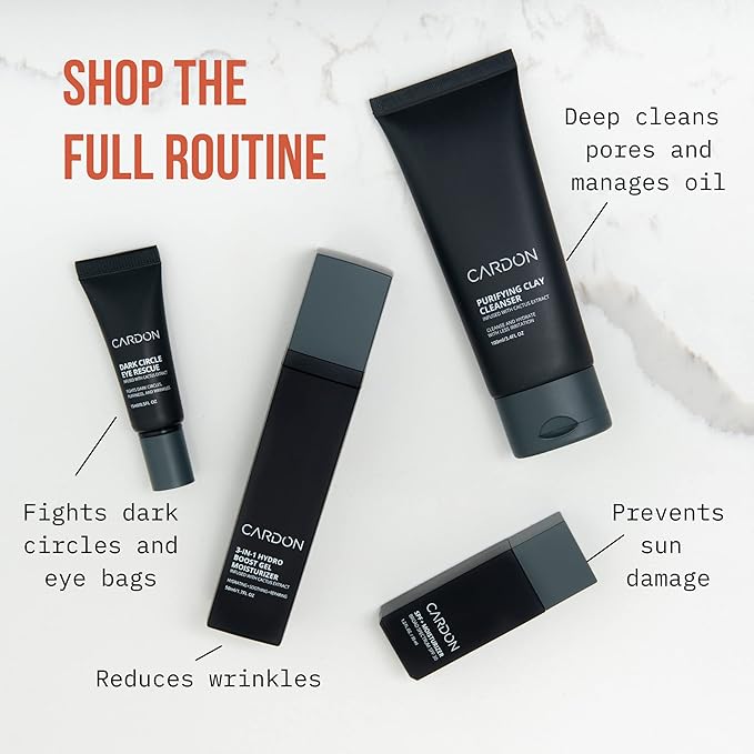 Cardon | Dark Circle Rescue for Men and Women | Under Eye Roller Eye Stick Massager for Puffy Eyes, Dark Circles, Bags, Wrinkles | Made with Peptides, Niacinamide, Hyaluronic Acid-GlimoraGlow