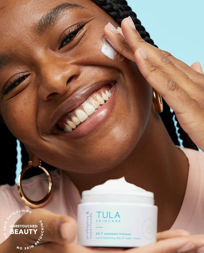 TULA Skin Care 24-7 Moisture Intense Ultra Hydrating Day & Night Cream - Ultra Nourishing Moisturizer for Face. Soothe Skin, Maintain Skin Balance & Improve Skin Smoothness, 1.5 oz.-GlimoraGlow