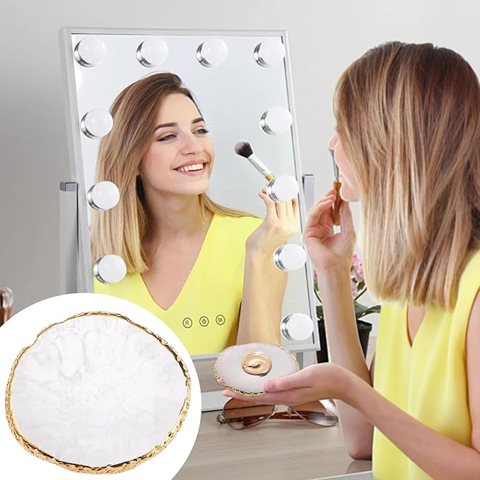 22 Pack Resin Art Palette, Makeup Mixing Palette, Gold Edge Nail Art Tool Gel Design Nail Art Makeup Mixing Tray DIY-GlimoraGlow