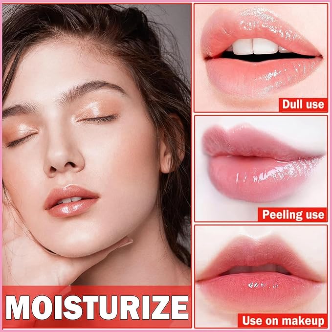 1 PCS Bee Lip Balm Lip Mask Honey Pot, Watermelon Moisturizing Sleeping Lip Mask Overnight with Sticks, Lip Balm Honey Pot Lip Balm Hydrating Prevention Dry and Crack Lip Scrubs Exfoliator-GlimoraGlow