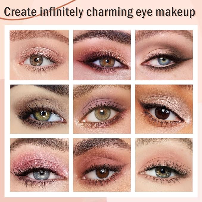 12 Girds Colorful Matte Shimmer Eyeshadow Palette for Eye Makeup,High Pigmented Eye Shadow Primers Powder Palet de sombras de ojos 12-C-GlimoraGlow