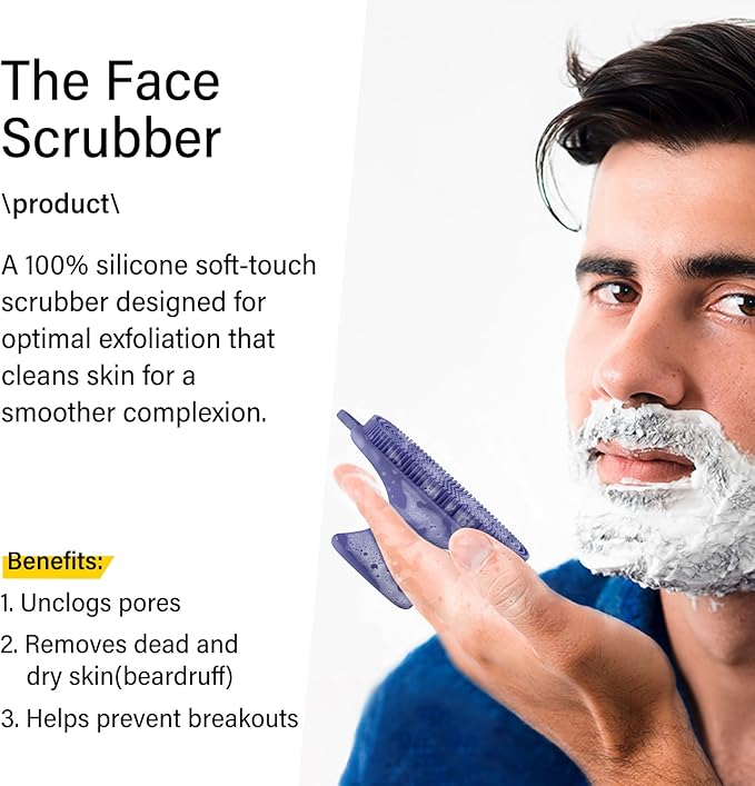 2 Pack Face Scrubber,Silicone Facial Cleansing Brush for Men & Women,Reusable Gentle Facial Waterproof Cleansing Skin Brush Exfoliating Scrubber for Sensitive Skin (Gray+Purple)-GlimoraGlow