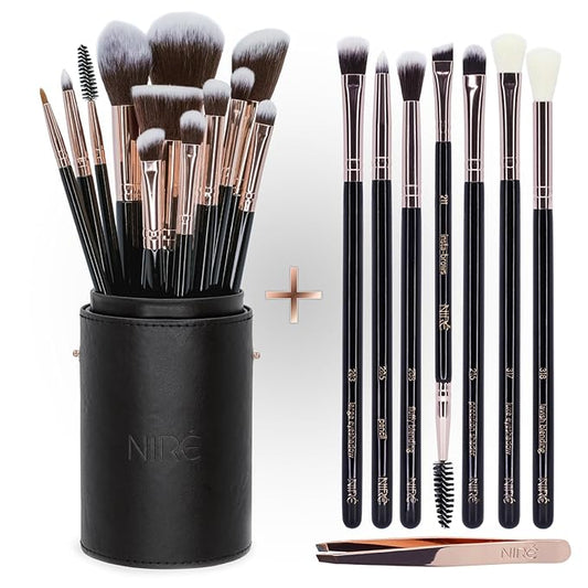 Niré Beauty Most Loved Artistry and Eye Brush Set - Your Best Selection of Makeup Brushes Great for Professionals and Beginners-GlimoraGlow