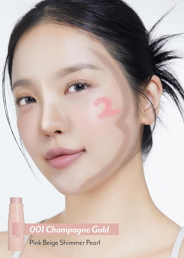 I'm Meme Highlighter Stick for Face - I'm Multi-stick | Daily Use, Buildable, Portable, Easy Blending Matte Finish, 001 Champagne Gold, 0.25 Oz-GlimoraGlow