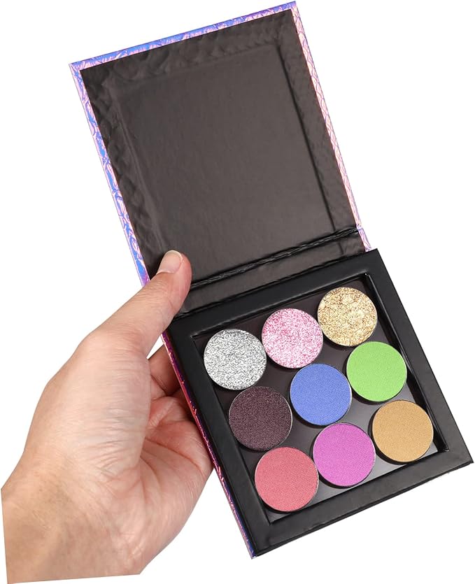 1 Set Empty Makeup Tray Magnetic Makeup Pan Magnetic Palette Empty Cosmetics Palette Empty Eyeshadow Holder Make up Palette Paper Eye Shadow Travel Blush Powder-GlimoraGlow