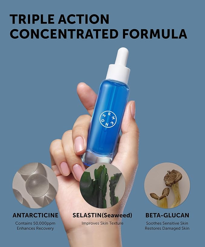 SERUMKIND Deep Antarctic Serum - Lifting, Plumping Korean Skincare – Antarcticine™ Marine Ingredient and Beta Glucan – Improves Elasticity and Firming - Vegan, Cruelty Free, Unscented – 1.01 fl.oz.-GlimoraGlow
