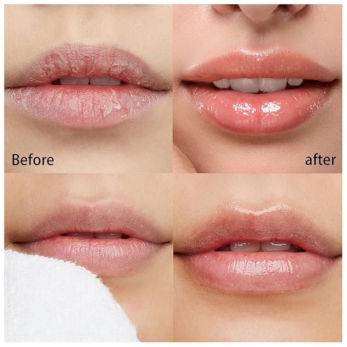 2 Pcs Lip Balm Honey Pot Lip Treatment Overnight Lip Sleeping Balm Strawberry Honey Pot lip Mask Moisturizing Exfoliating Prevent Dry & Cracked Diluting Lip Lines (Honey & Strawberry)-GlimoraGlow