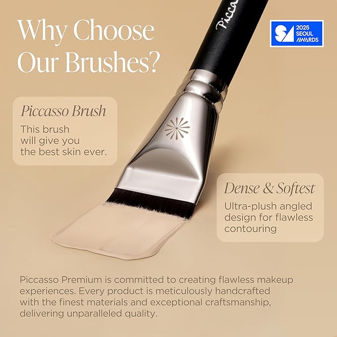 Korean Piccasso Brush FB11 Spatula Brush – Professional Foundation Brush for Liquid Makeup, Flat and Soft Bristles for Seamless Application, Ideal for Liquid Foundation and Cream Face Makeup-GlimoraGlow