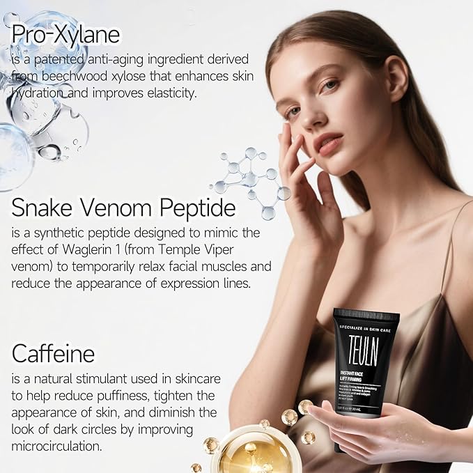 2.0 Instant Face Lift Cream,Instant Face Tightener,Smoothing Fine Lines, Deep Wrinkles and Pores ，Rapidly Improves the Look of Aged Skin 1.01oz-GlimoraGlow