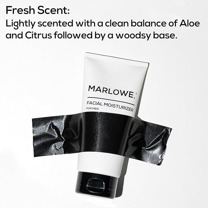 MARLOWE. Skin Care Set, No. 122 Facial Scrub 6 oz & No. 123 Facial Moisturizer 6 oz with Natural Extracts & Antioxidants, Cleanses, Exfoliates, Hydrates & Soothes-GlimoraGlow