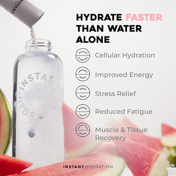 Instant Hydration Electrolytes Powder Packets - Electrolyte Drink Mix - Zero Sugar - Keto, Vegan, Gluten-Free, Non-GMO - Boost Recovery, Brain Health, Muscle & Tissue Support- 30 Sticks-GlimoraGlow