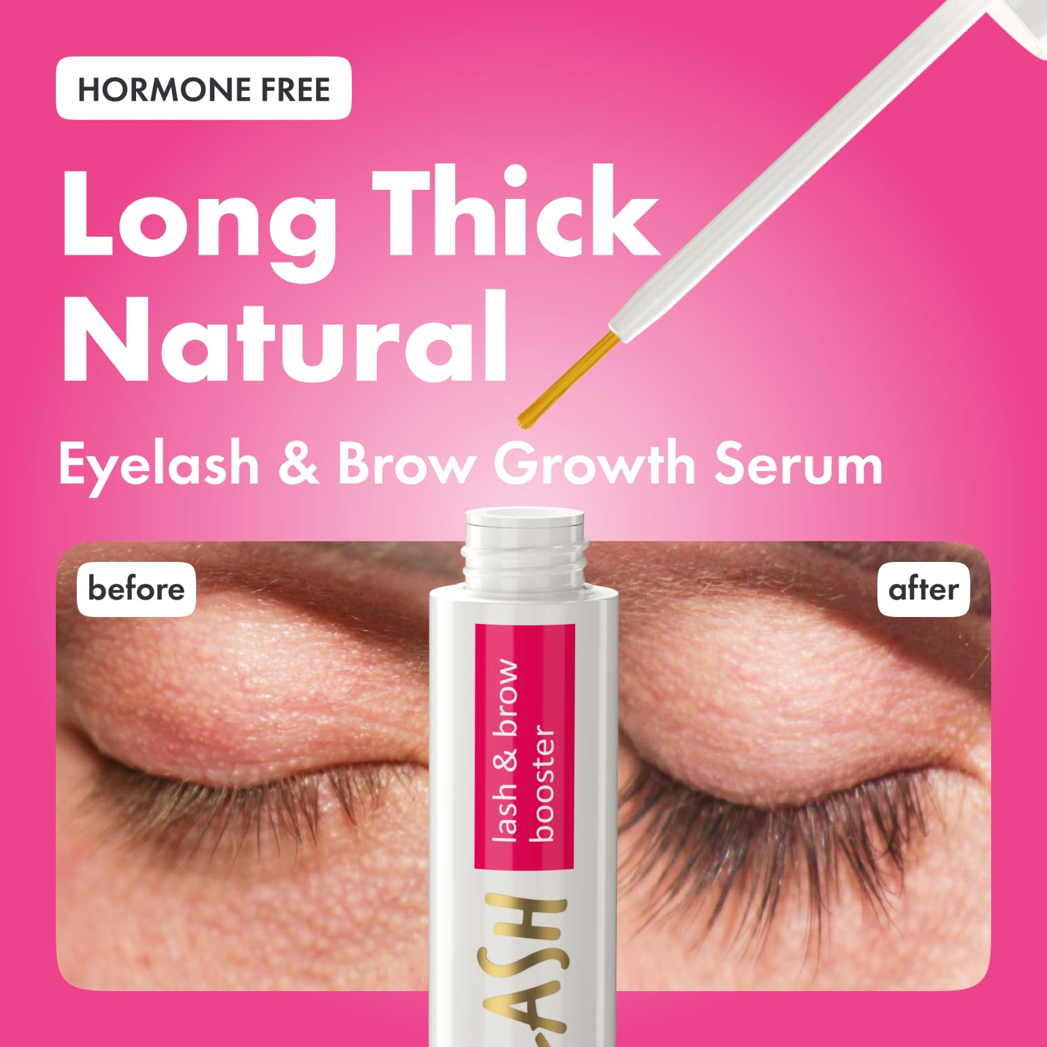 Eyelash Growth Serum - Innovative Formula for Longer, Thicker, Fuller Brows & Lashes - Natural, Cruelty-Free & Hypoallergenic - 0.10 fl.oz.-GlimoraGlow