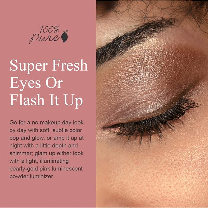 100% PURE Pretty Naked Makeup Palette All in One Compact 3 Eyeshadow, Blush, Face Highlighter, Fruit Pigmented Natural Nude, Neutral Looks for All Skin Types - Vegan (Soft, Neutral Tones)-GlimoraGlow