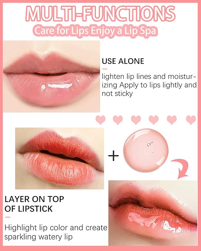 Hydrating Plumping Lip Glow Oil,Tinted Lip Gloss,Transparent Toot Lip Oil,Long Lasting Moisturizing Clear Glow Reviver Lip Oil for Lip Care Dry Lips,Women's Day Makeup Gift for Women(#001 Pink)-GlimoraGlow