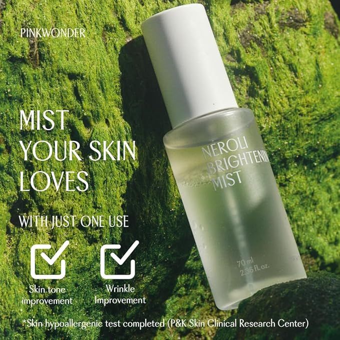 PINKWONDER Neroli Mist 2.36oz (70ml), Hydrating Facial Spray with Neroli & Jojoba Oil, Glowing and Radiant Skin, Antioxidant, Korean Skincare-GlimoraGlow