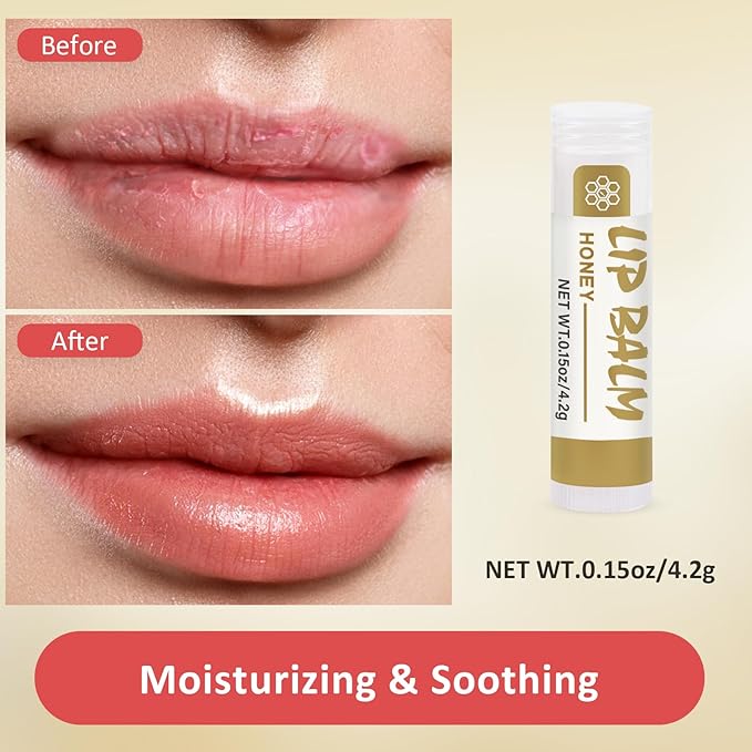 24 Pack Lip Balm, Natural Lip Balm Bulk with Vitamin E and Coconut Oil, Moisturizing Soothing Chapped Lips-8 Flavors-GlimoraGlow