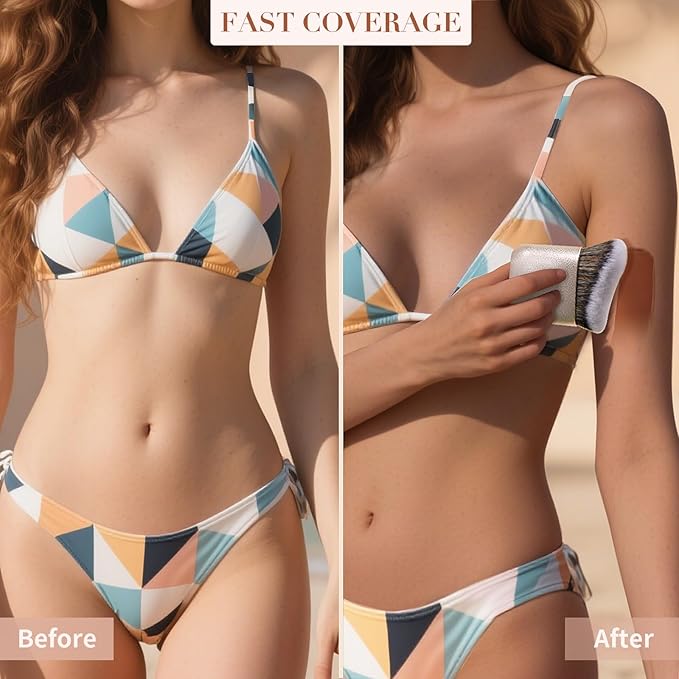 docolor Self Tanner Brush Body Makeup Brush for Flawless Face and Body Makeup, Sunless Tanner Blending Brush Body Brush for Self Tanner, Bronzer, Foundation, Vegan & Cruelty Free-GlimoraGlow